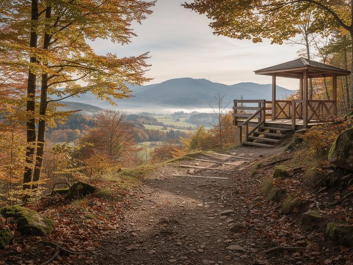 Jesenná krajina na fotografickej trase na Slovensku
